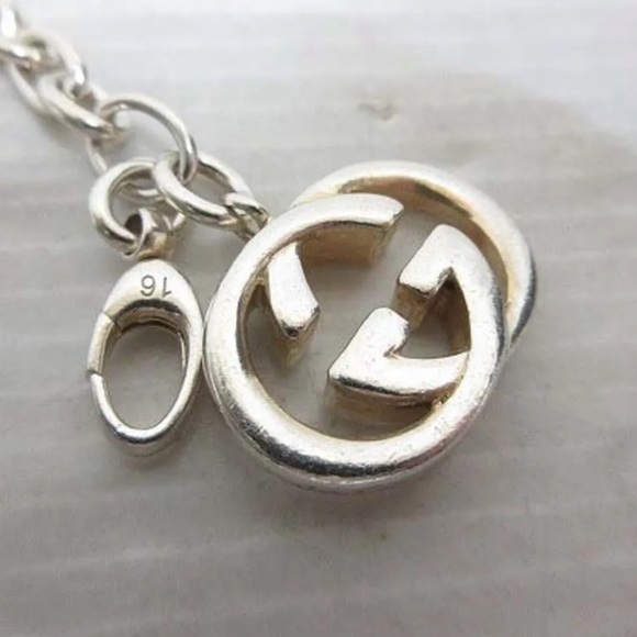 GUCCI Statement Logo Double G 925 Sterling Sillver Bracelet - Picture 4 of 6